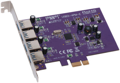 Allegro Type A USB 3.2 PCIe 4-Port Card (4-ports • USB-A 5Gbps/USB 3.2 Gen 1 • USB charging)