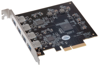 Allegro Pro Type A USB 3.2 PCIe Card (4-ports • USB-A 10Gbps/USB 3.2 Gen 2 • Dual controllers • USB charging)